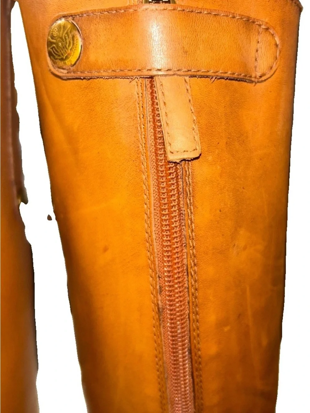 Sam Edelman Penny Whiskey Tan Leather Tall Knee High Riding Boots Women's 9.5M